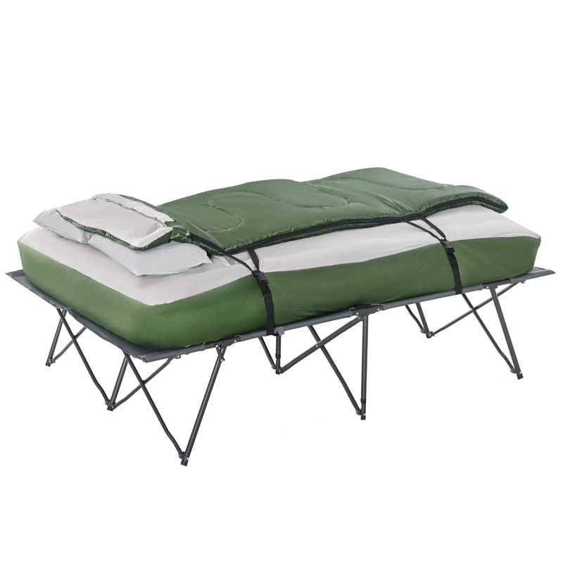 Outsunny Compact Collapsible Portable Camping Cot Reviews Wayfair